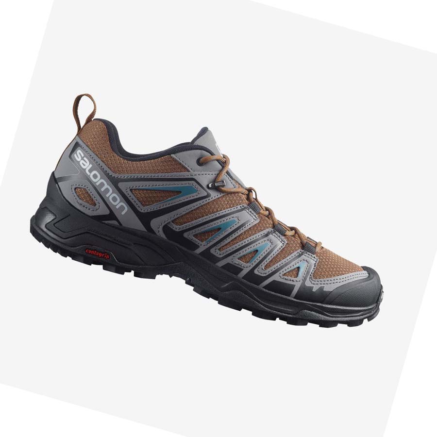 Salomon X ULTRA PIONEER Erkek Yürüyüş Ayakkabısı Gri Kahverengi | TR 3567AHK